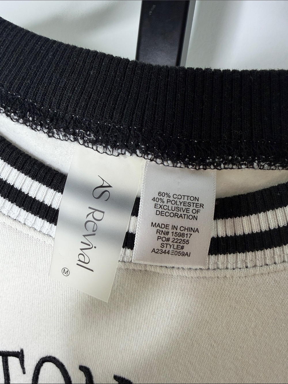 Altar'd State Cream & Black 'Hilton Head' Striped Crew Sweatshirt - Picture 2 of 3